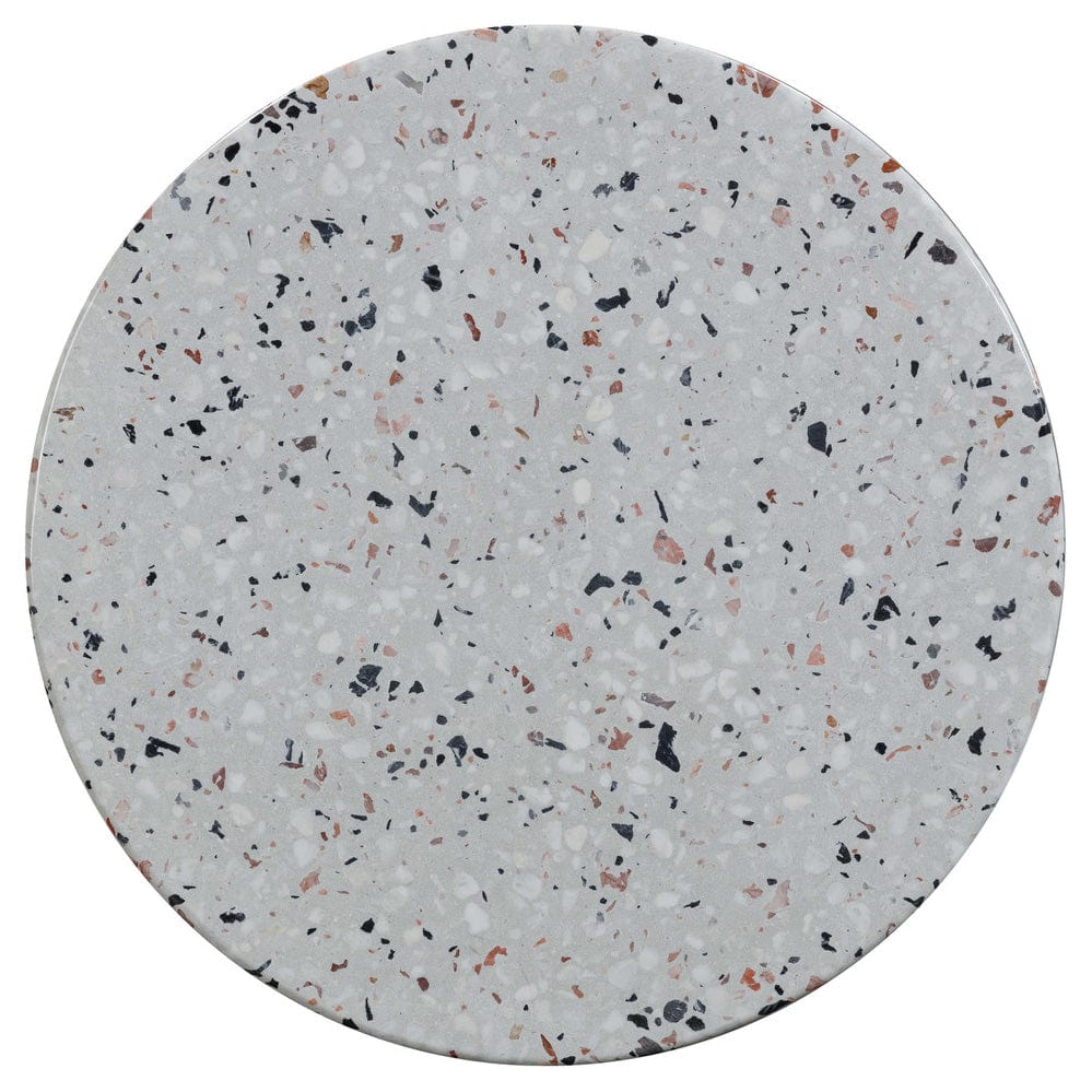 Candelabra Home Clover Faux Terrazzo Indoor / Outdoor Round Side Table Side Tables TOV-O54278