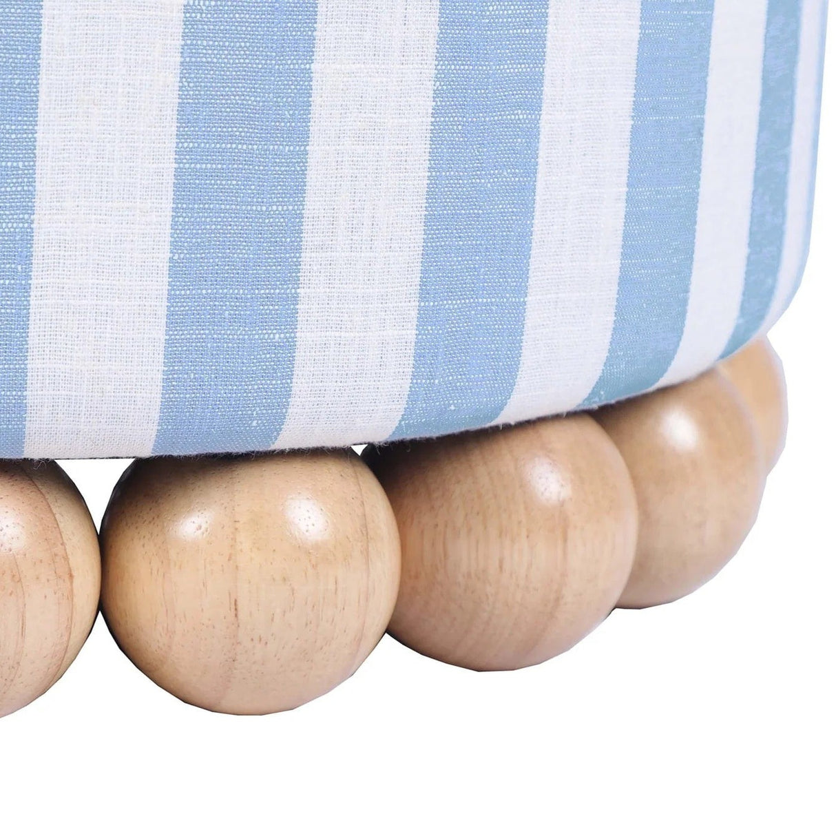 Candelabra Home Dex Striped Linen Ottoman Ottomans