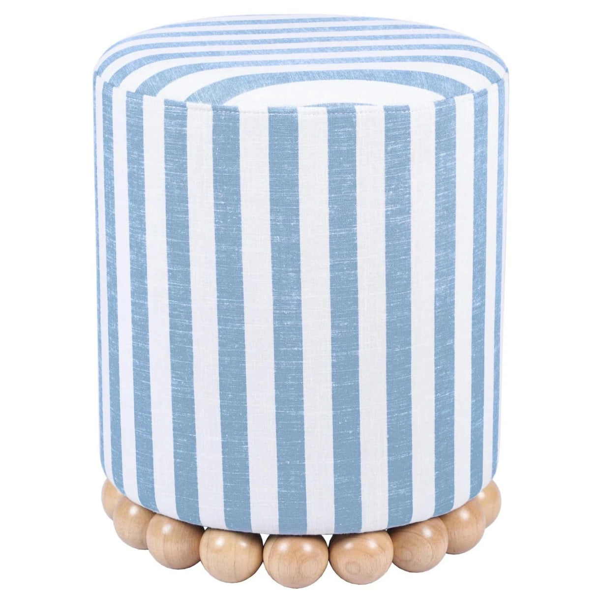 Candelabra Home Dex Striped Linen Ottoman Ottomans