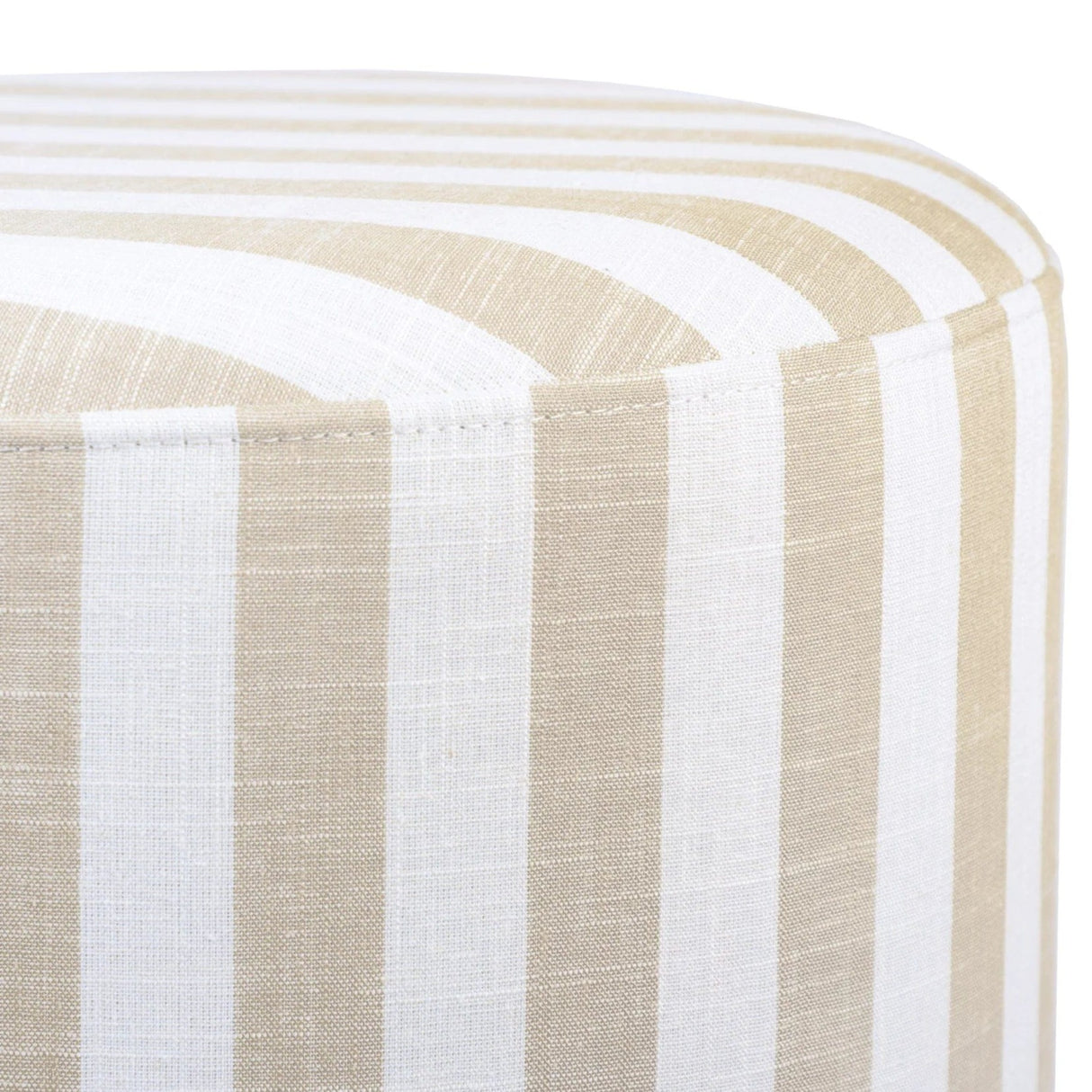 Candelabra Home Dex Striped Linen Ottoman Ottomans