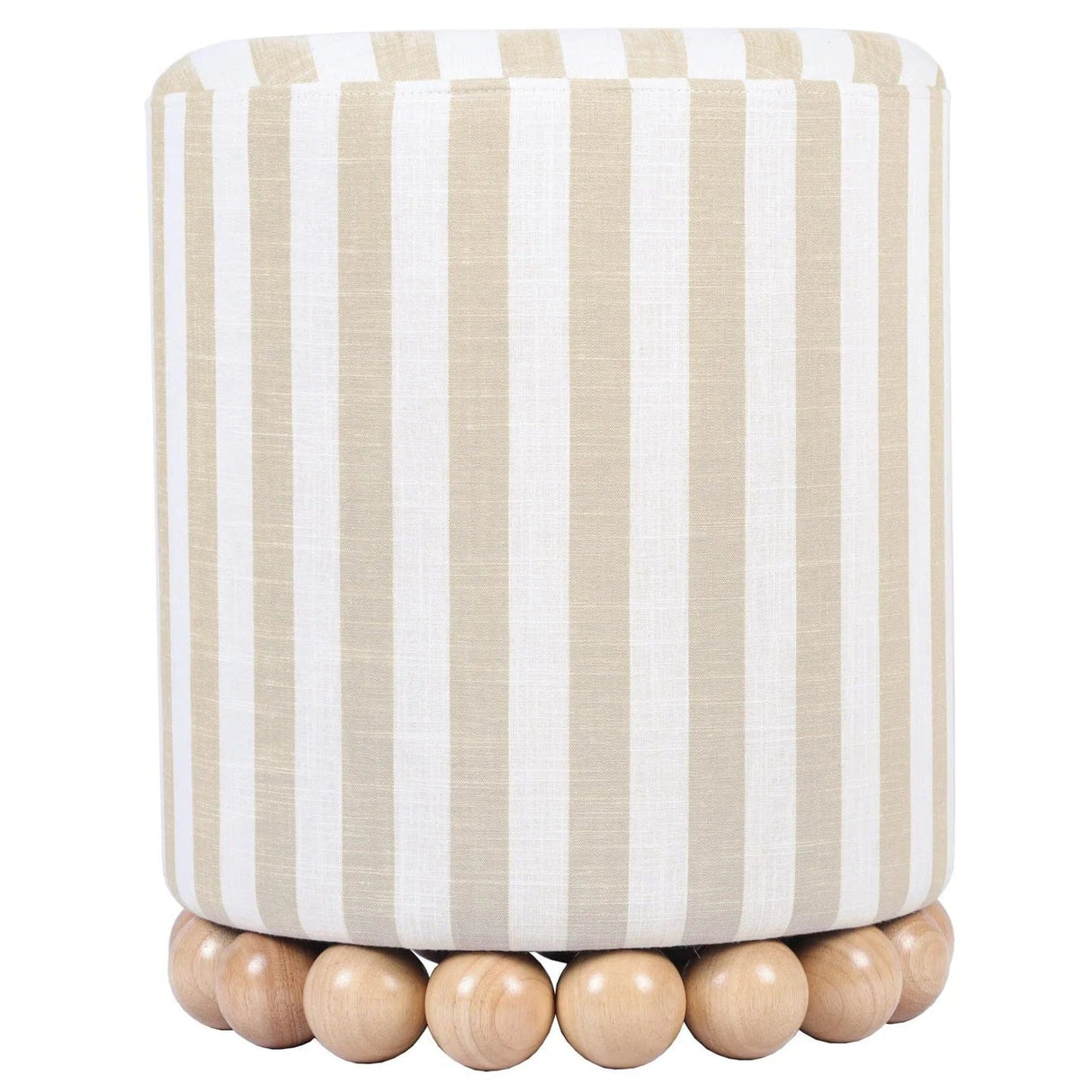 Candelabra Home Dex Striped Linen Ottoman Ottomans TOV-OC68884