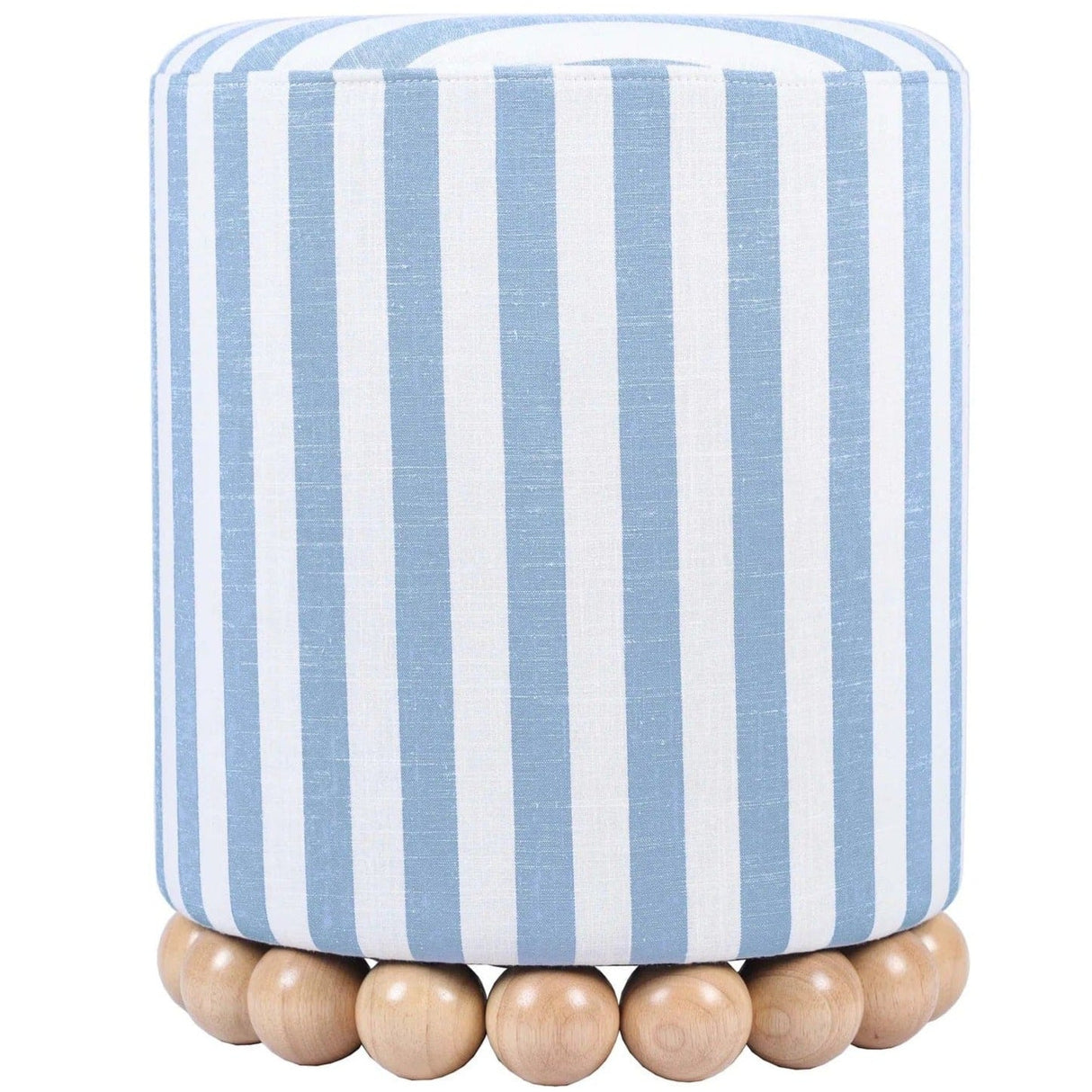 Candelabra Home Dex Striped Linen Ottoman Ottomans TOV-OC68885