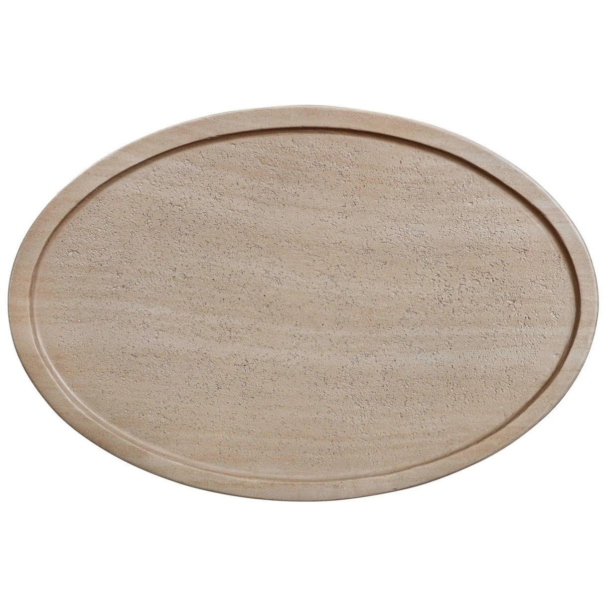 Candelabra Home Eclipse Textured Faux Travertine Indoor/Outdoor Side Table Side Tables TOV-O54274