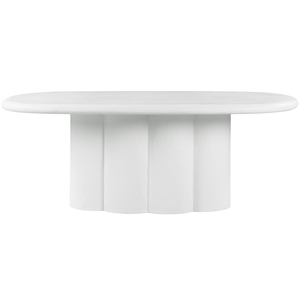 Candelabra Home Elika Faux Plaster Oval Dining Table Dining Tables