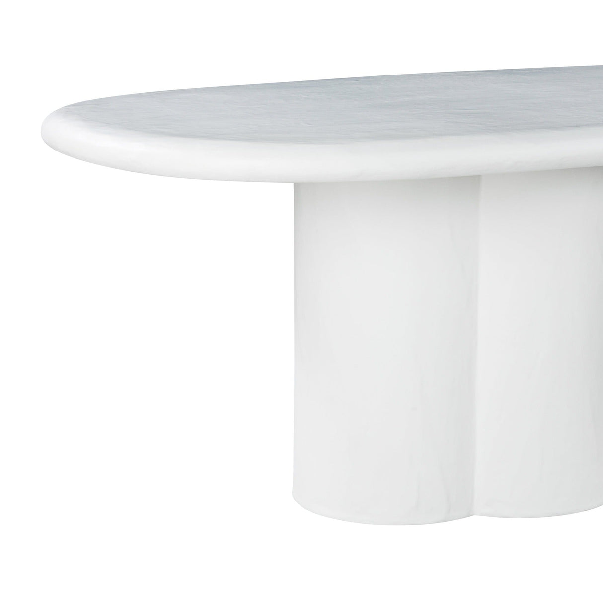 Candelabra Home Elika Faux Plaster Oval Dining Table Dining Tables