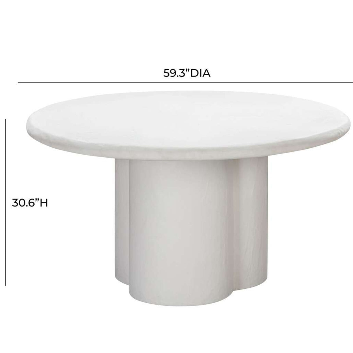Candelabra Home Elika Faux Plaster Round Dining Table Dining Tables