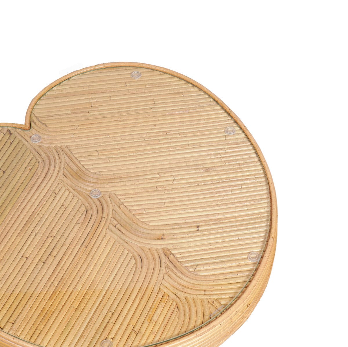 Candelabra Home Felicia Lilypad Side Table Rattan Nesting Tables