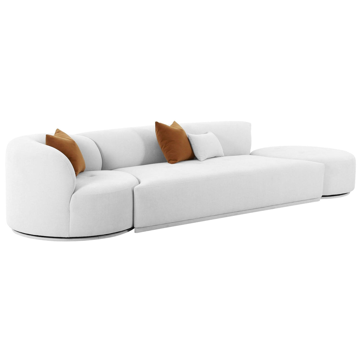 Candelabra Home Fickle 3-Piece Chaise Modular Sofa Sofas