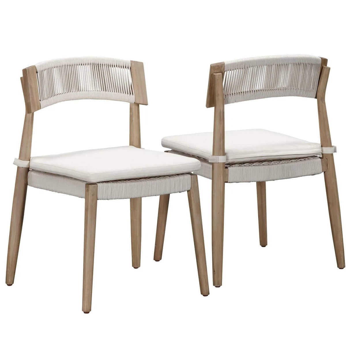 Candelabra Home Gata Cream Outdoor Dining Chair - Set of 2 Dining Chair TOV-O54273