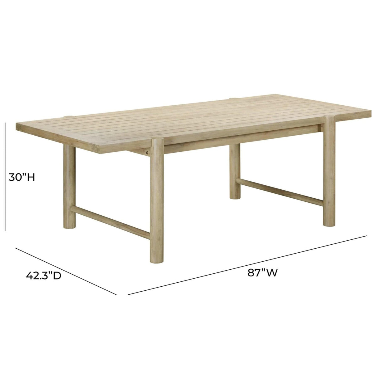 Candelabra Home Gata Outdoor Rectangular Dining Table Outdoor Dining Table TOV-O54272