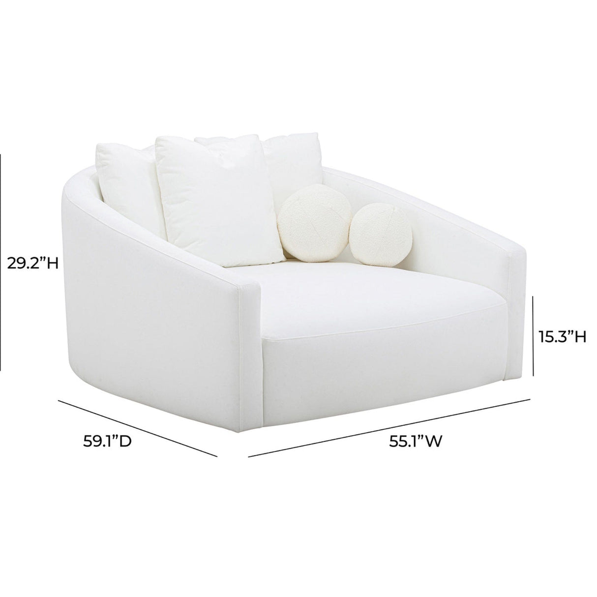 Candelabra Home Hanim Cream Linen Daybed Beds & Bed Frames TOV-L68938