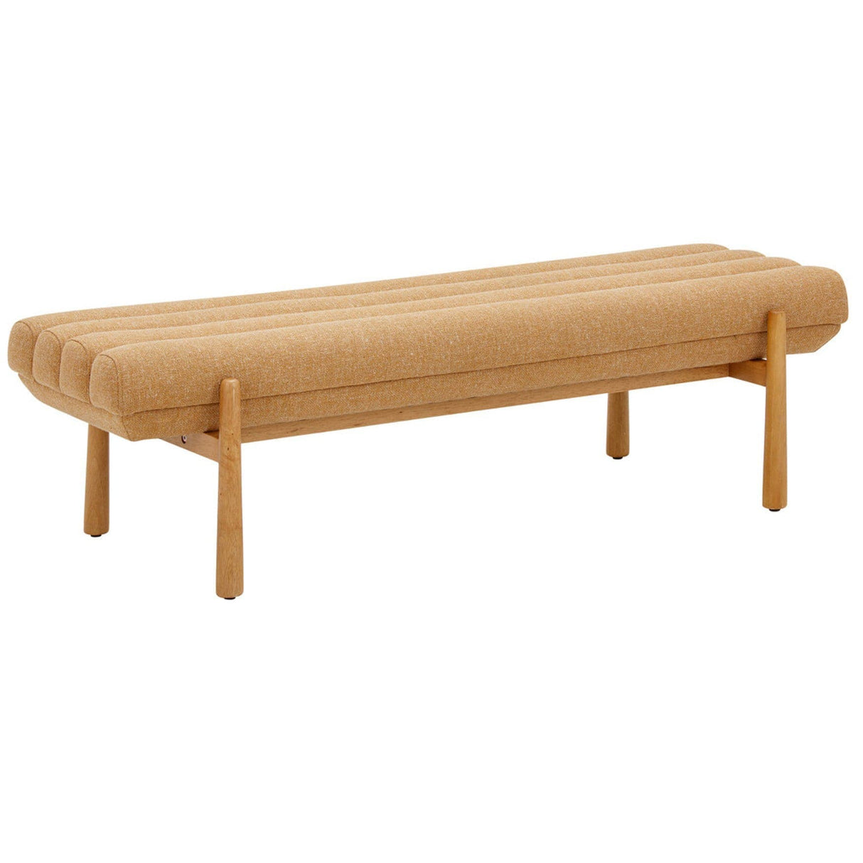 Candelabra Home Julianna Sunflower Yellow Heavy Linen Bench Upholstered Bench TOV-OC68937