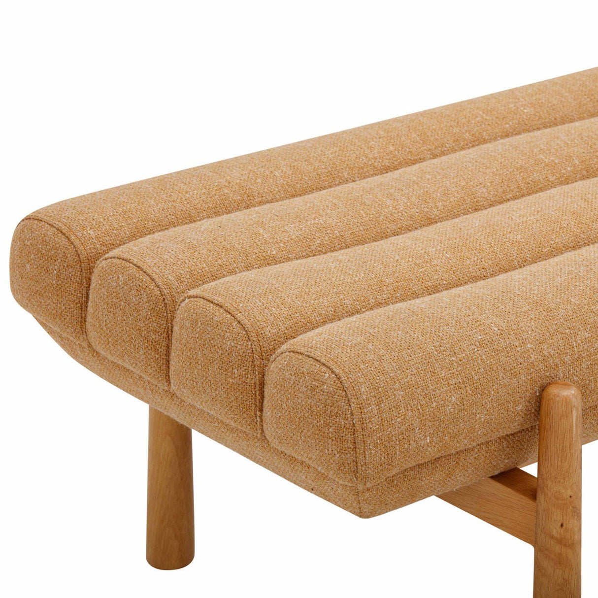 Candelabra Home Julianna Sunflower Yellow Heavy Linen Bench Upholstered Bench TOV-OC68937