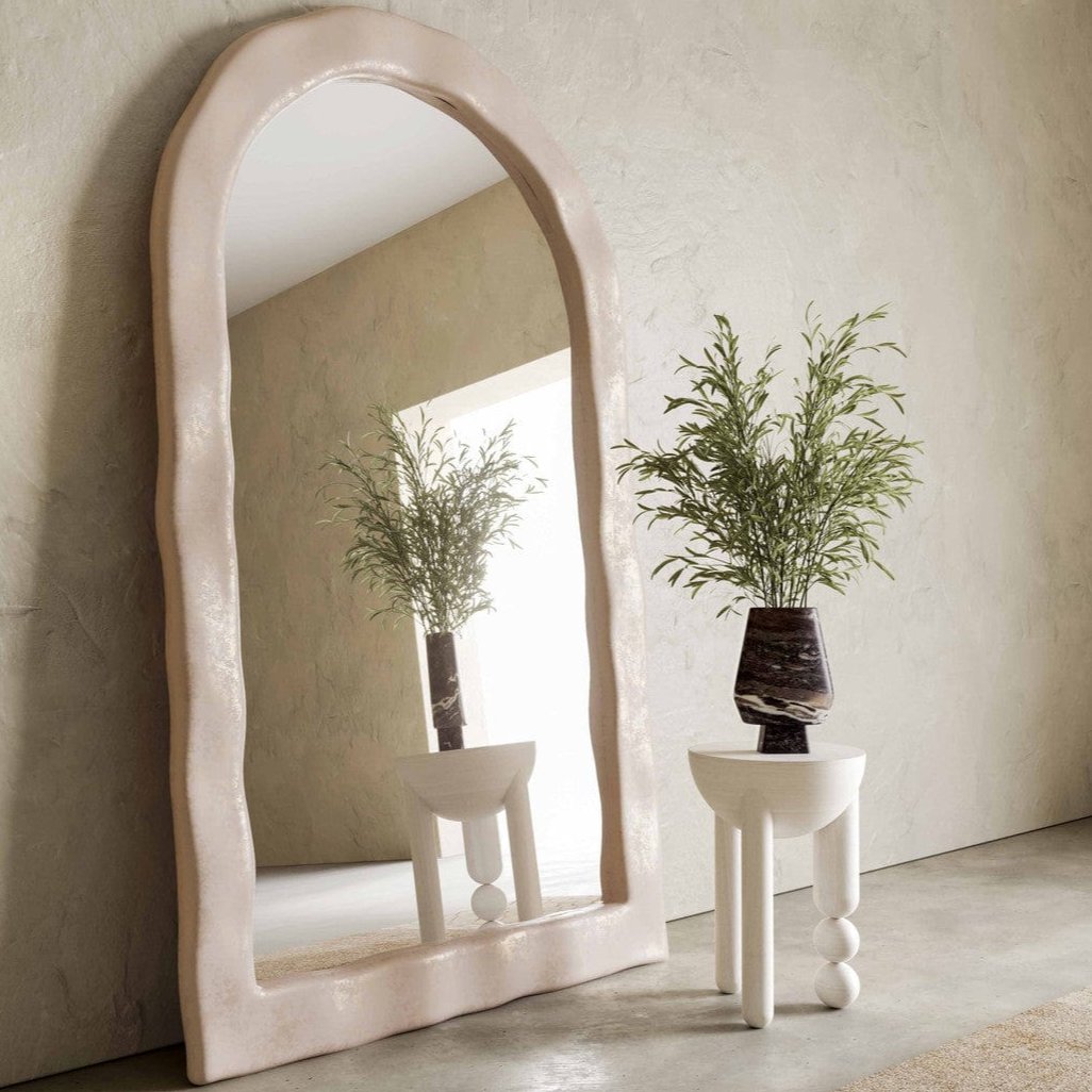 Candelabra Home Kaia Textured Floor Mirror Arch Mirror TOV-C18494