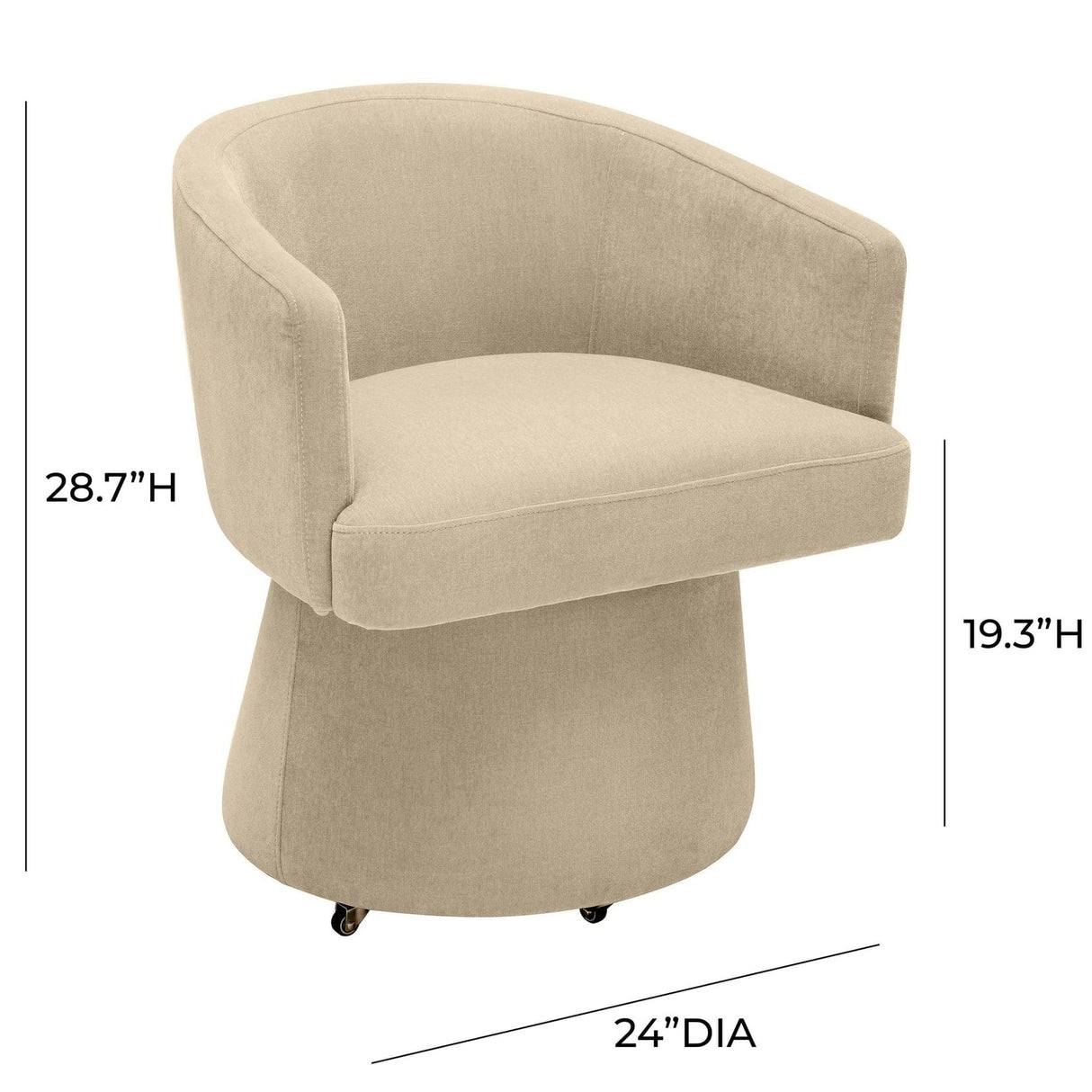 Candelabra Home Kristen Rolling Desk Chair Office Chairs