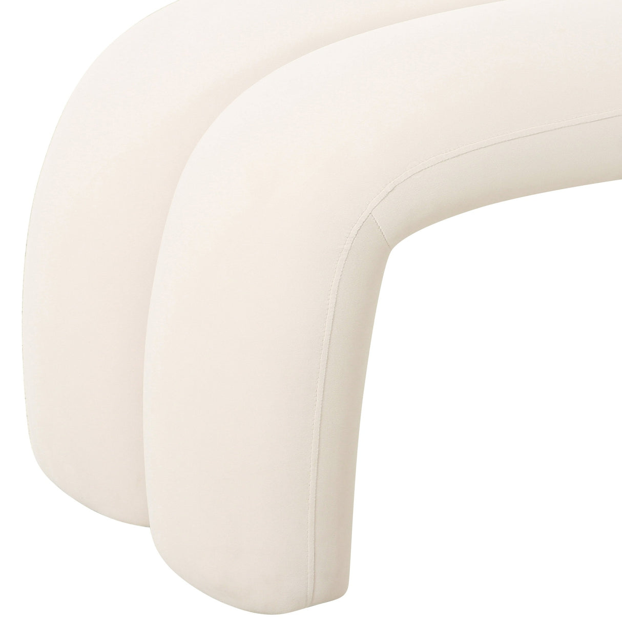 Candelabra Home Leigh Velvet Channeled Bench Velvet Bench