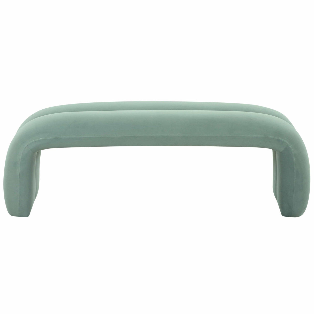 Candelabra Home Leigh Velvet Channeled Bench Velvet Bench