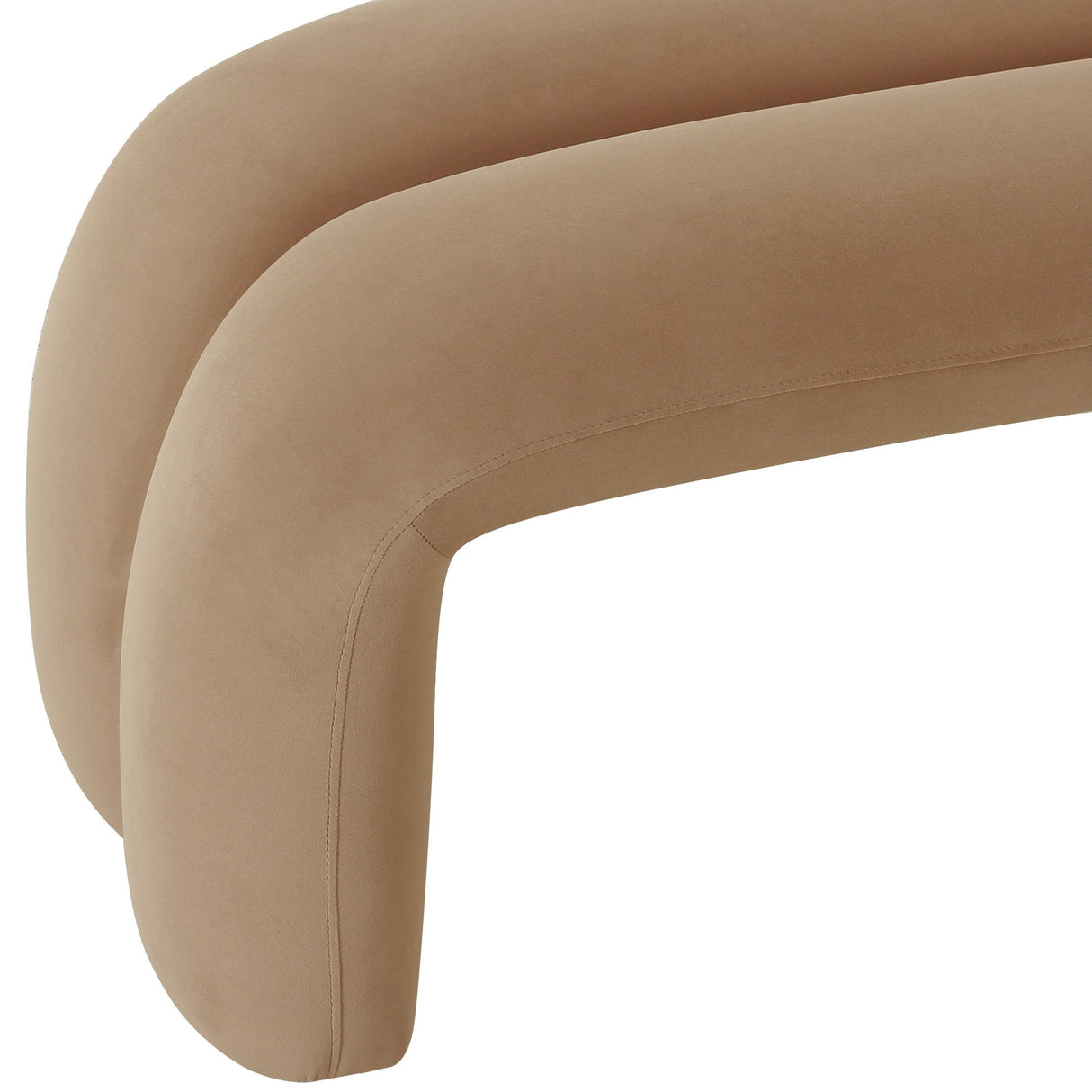 Candelabra Home Leigh Velvet Channeled Bench Velvet Bench