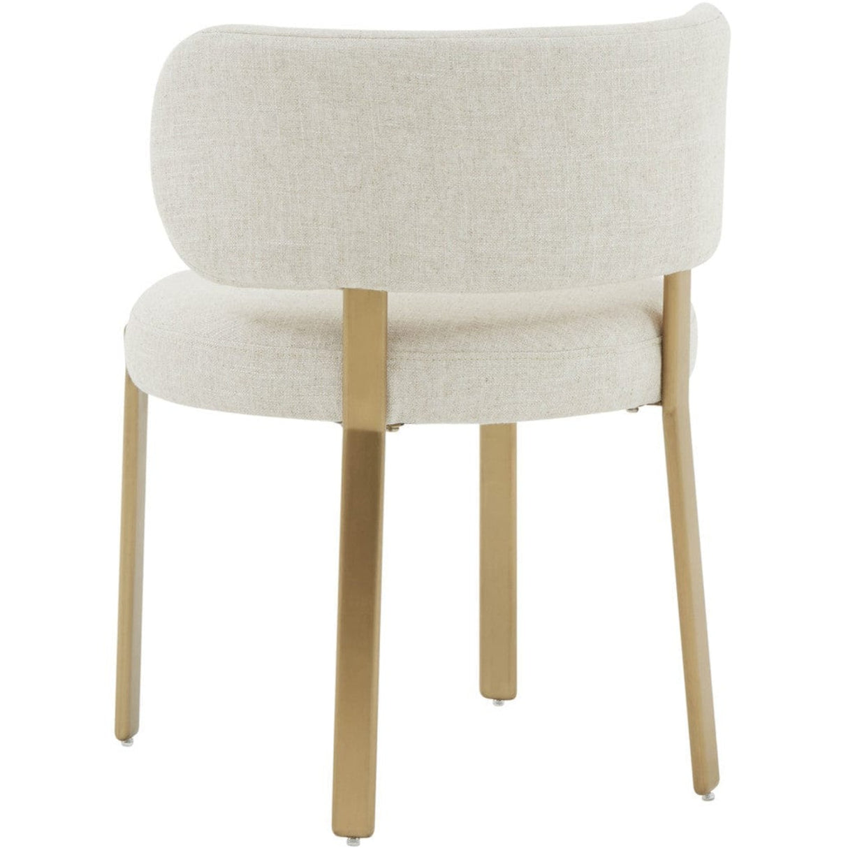 Candelabra Home Margaret Cream Linen Dining Chair Curved Upholstered Dining Chair TOV-D68650
