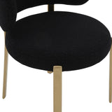 Candelabra Home Margaret Dining Chair Curved Upholstered Dining Chair