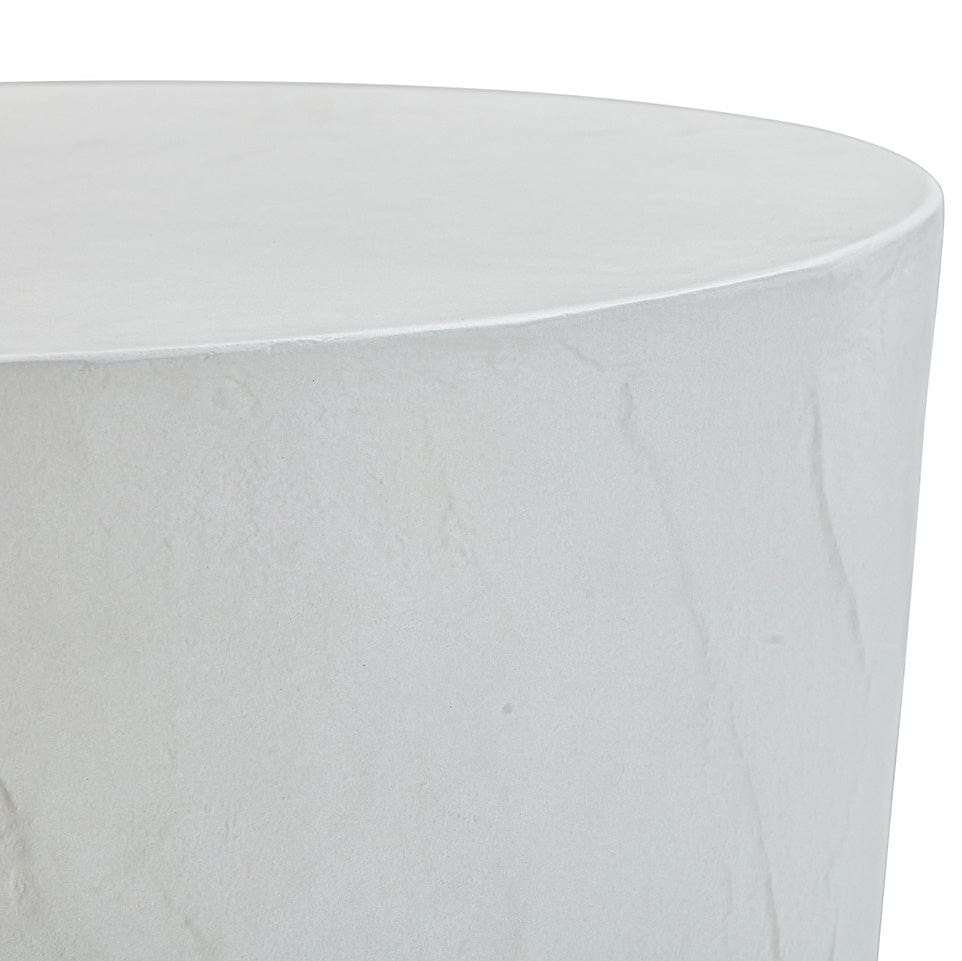 Candelabra Home Margot Light Grey Faux Plaster Indoor / Outdoor Concrete Stool Stools TOV-O54298