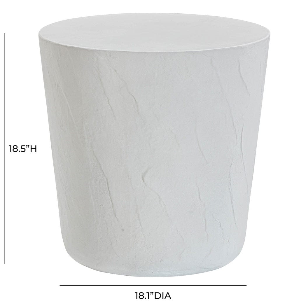 Candelabra Home Margot Light Grey Faux Plaster Indoor / Outdoor Concrete Stool Stools TOV-O54298