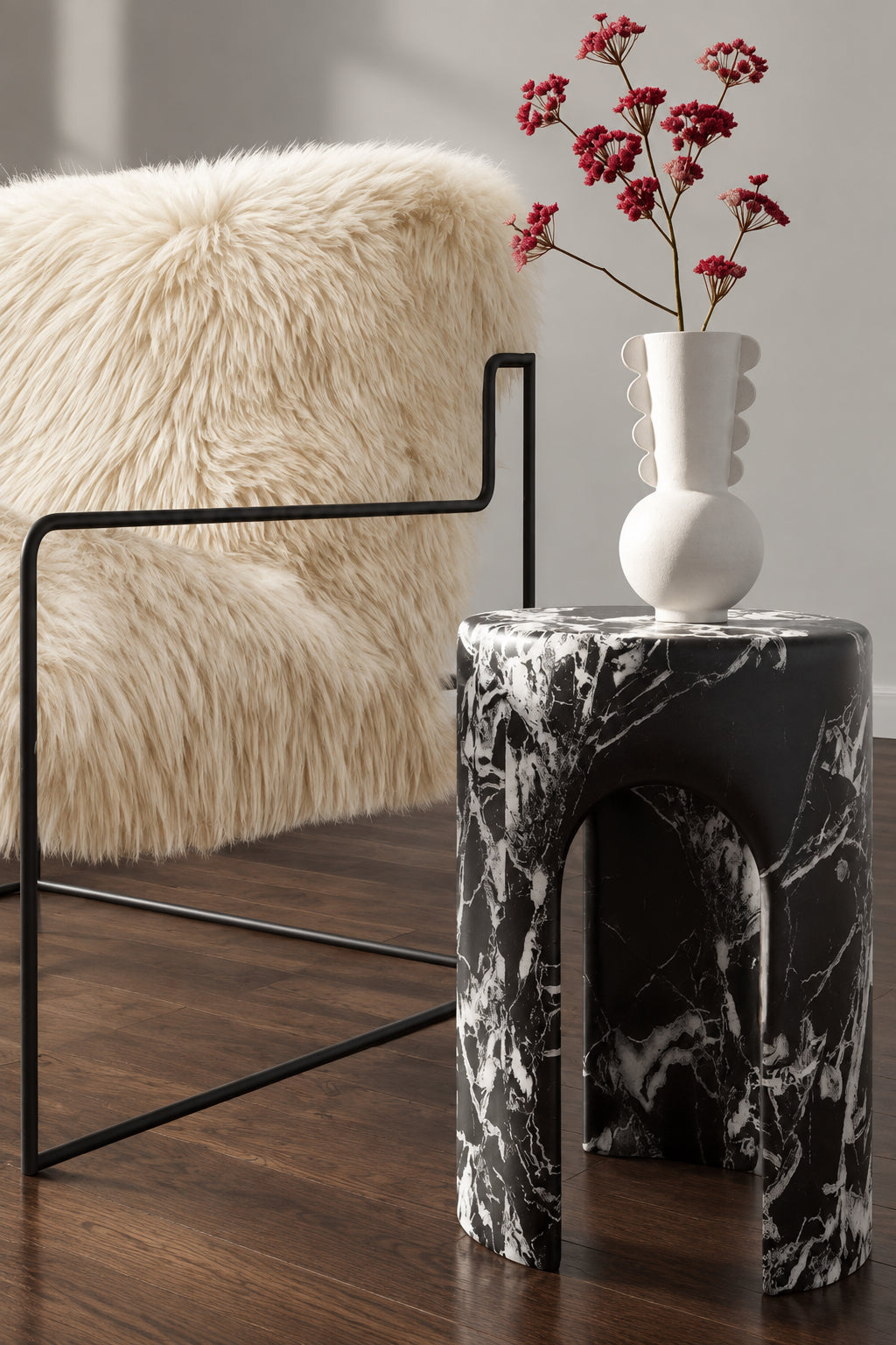 Candelabra Home Marisol Concrete Side Table Side Tables TOV-OC44183