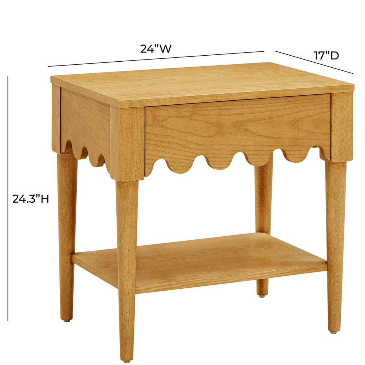 Candelabra Home Oodle Natural Ash Nightstand Nightstands TOV-B54325