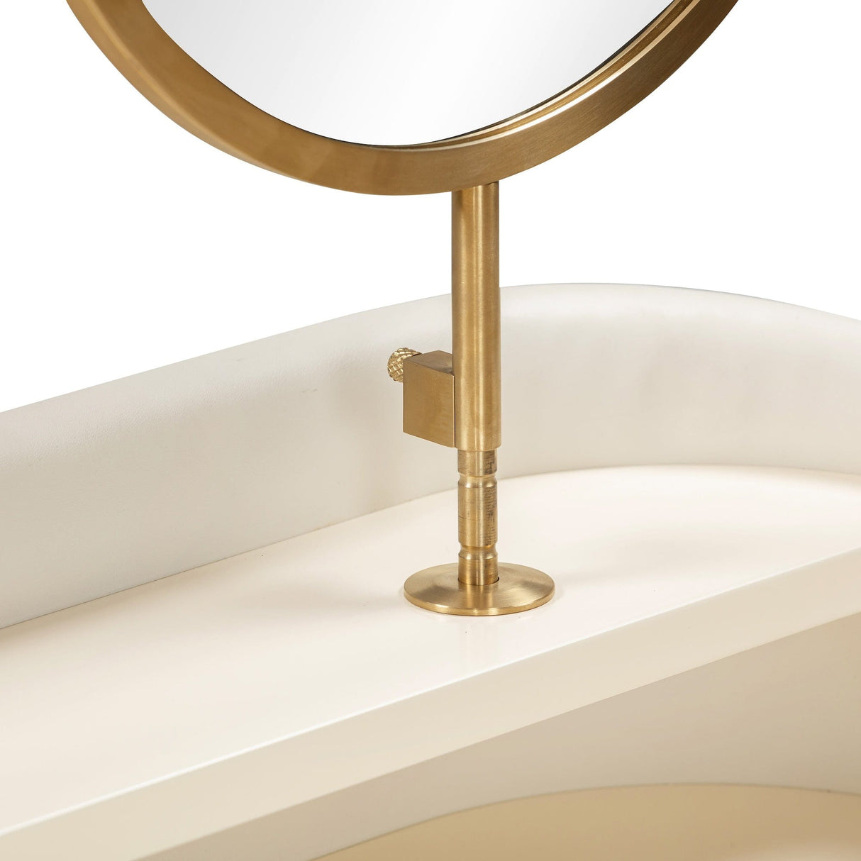 Candelabra Home Penelope Vegan Leather Wrapped Vanity Desk Vanity Desk