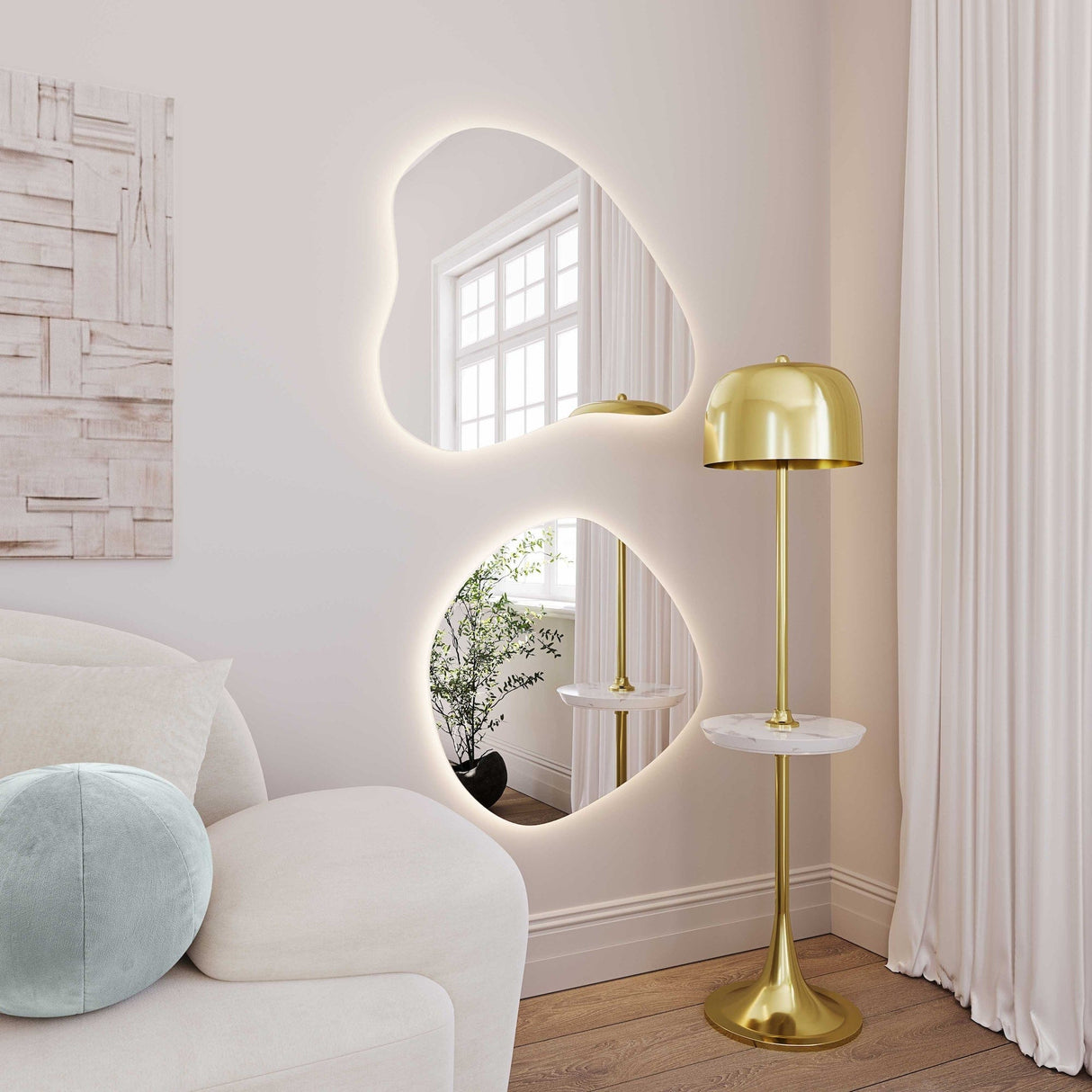 Candelabra Home Phoebe LED Wall Mirror Mirrors