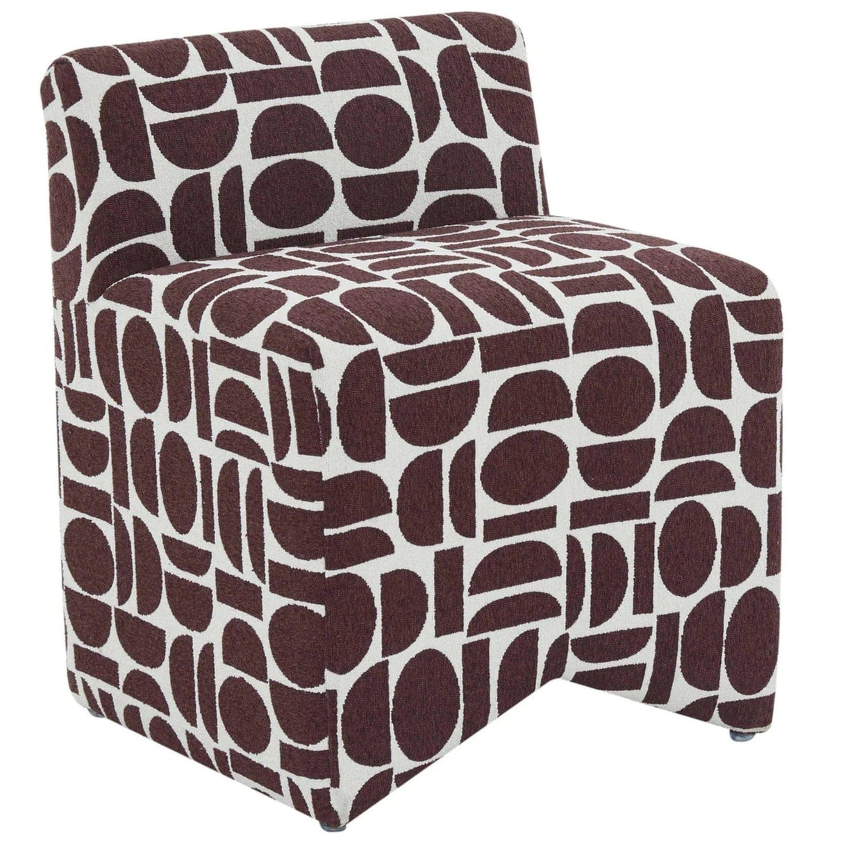 Candelabra Home Pippa Geometric Jacquard Weave Stool Stools TOV-OC68929