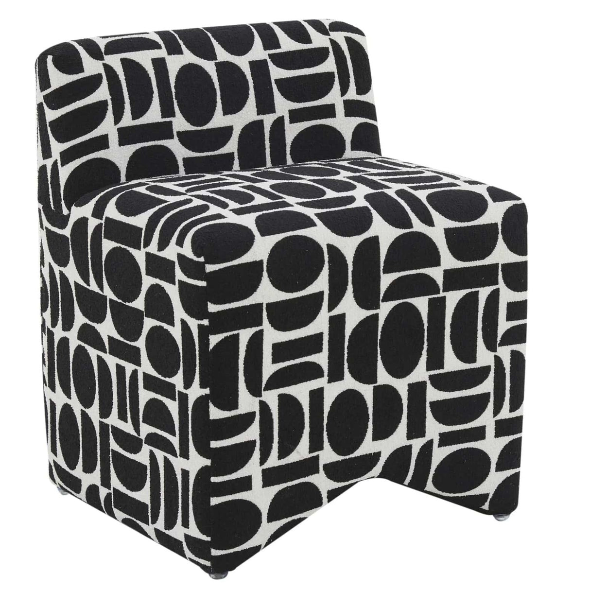 Candelabra Home Pippa Geometric Jacquard Weave Stool Stools TOV-OC68930