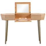 Candelabra Home Sadie Natural Maple Vanity Desk Vanity Desk TOV-H54267