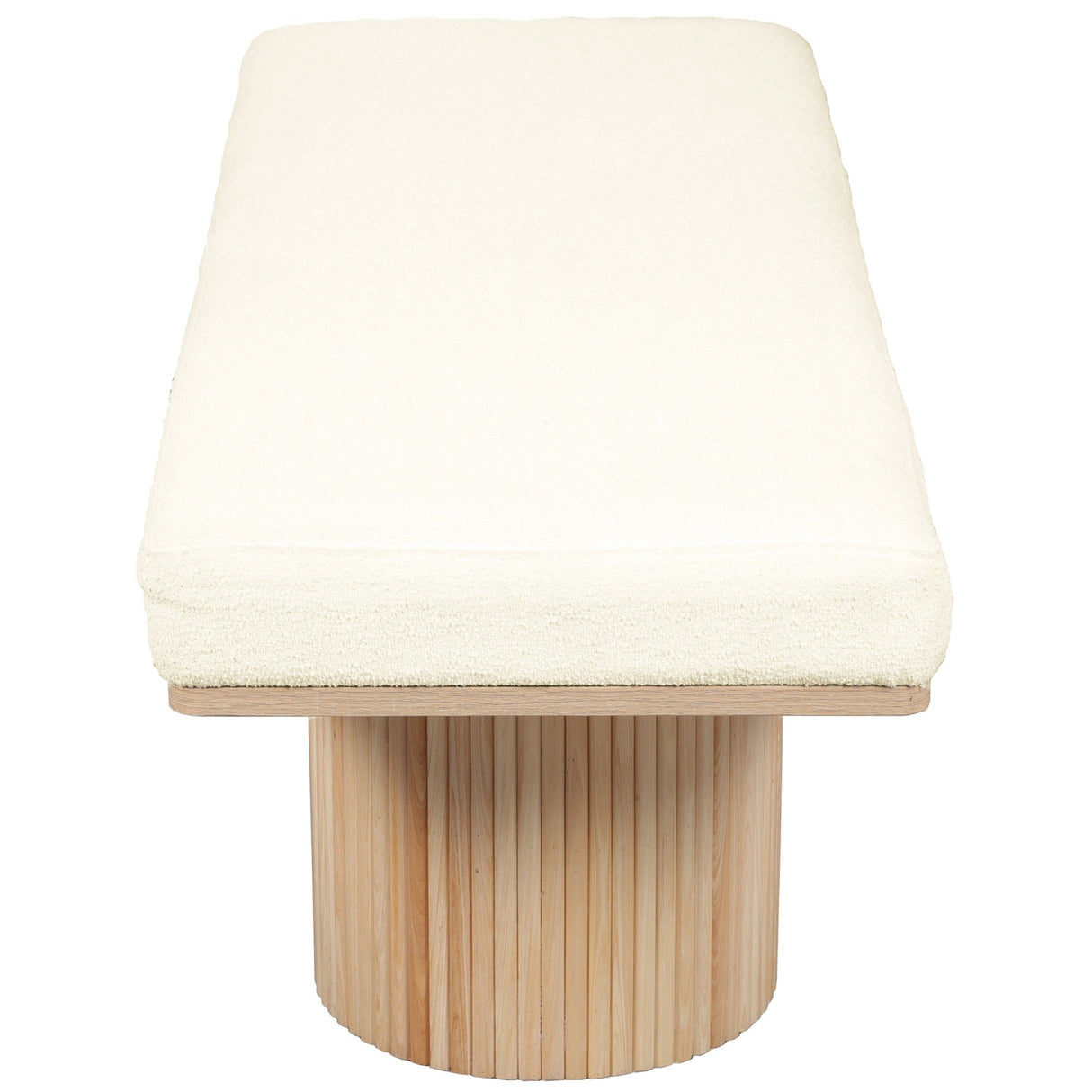 Candelabra Home Sagano White Dyed-Yarn Bench Benches TOV-OC68804