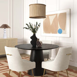 Candelabra Home Sahara Oak Round Dining Table Wooden Dining Table TOV-D54225
