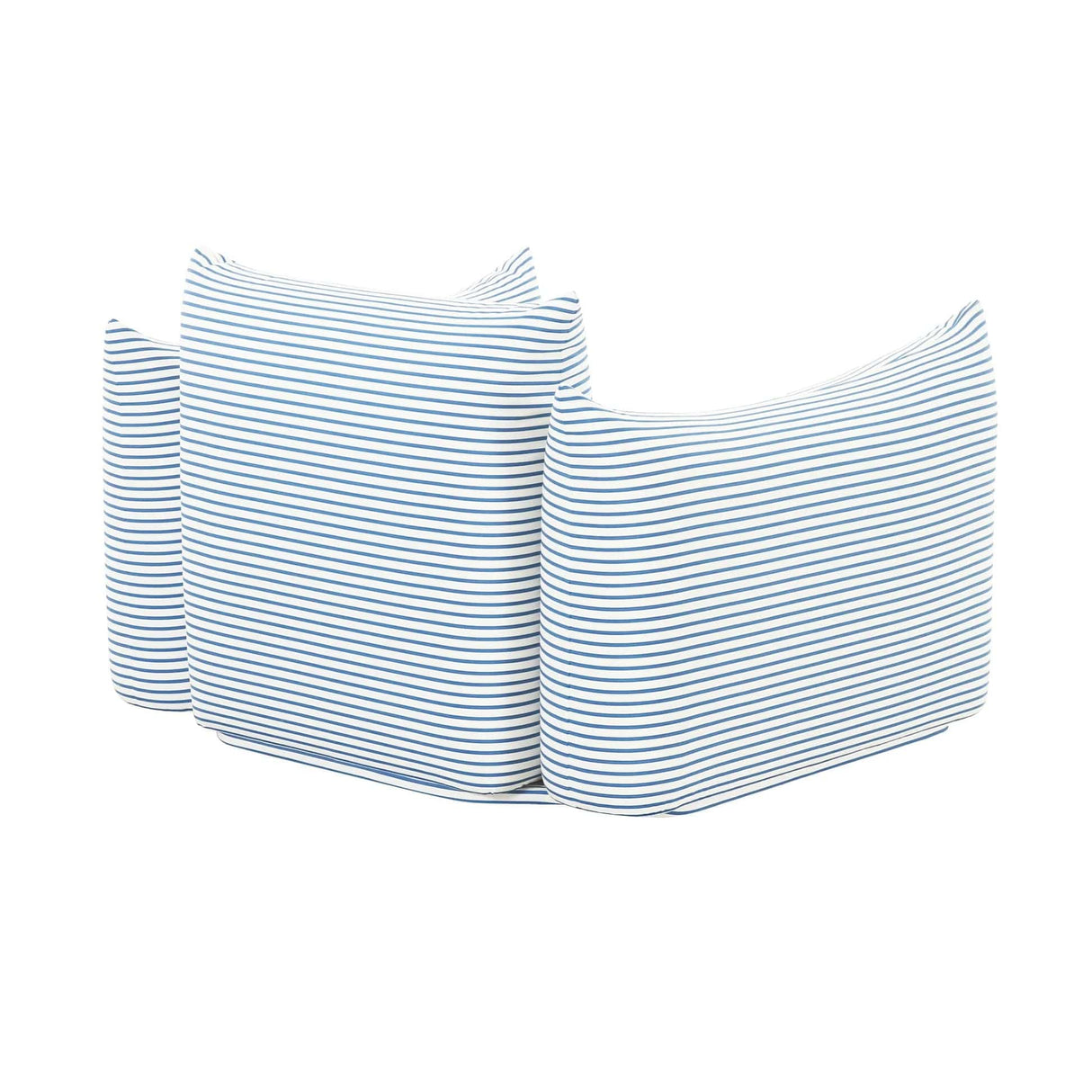 Candelabra Home Saint Tropez Striped Stuffed Indoor/Outdoor Armchair Outdoor Chairs