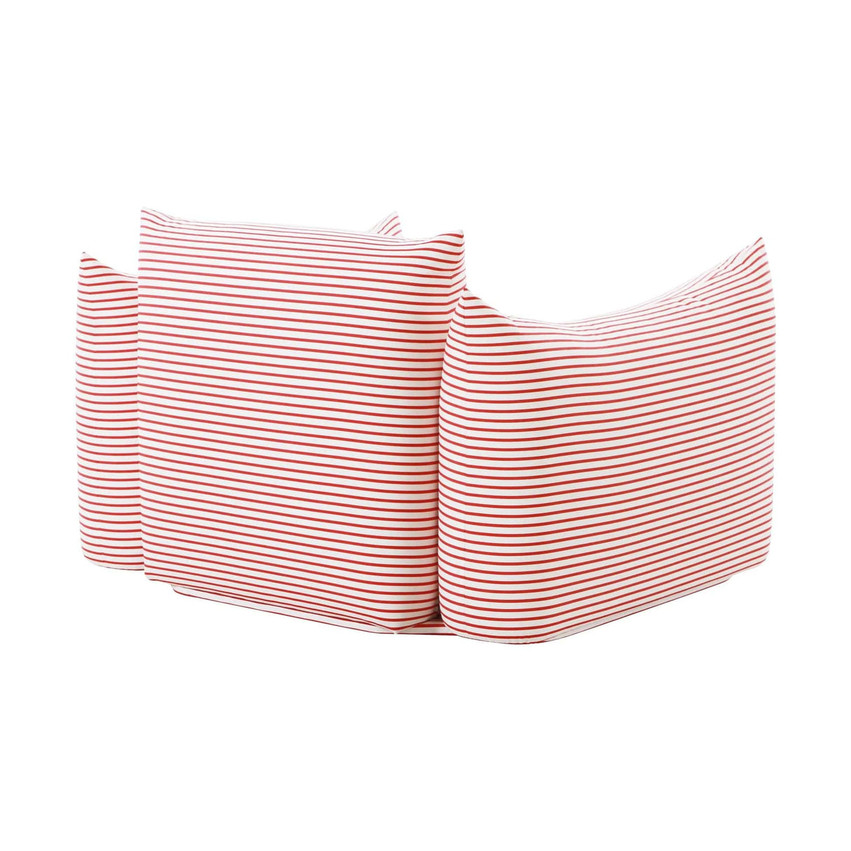 Candelabra Home Saint Tropez Striped Stuffed Indoor/Outdoor Armchair Outdoor Chairs