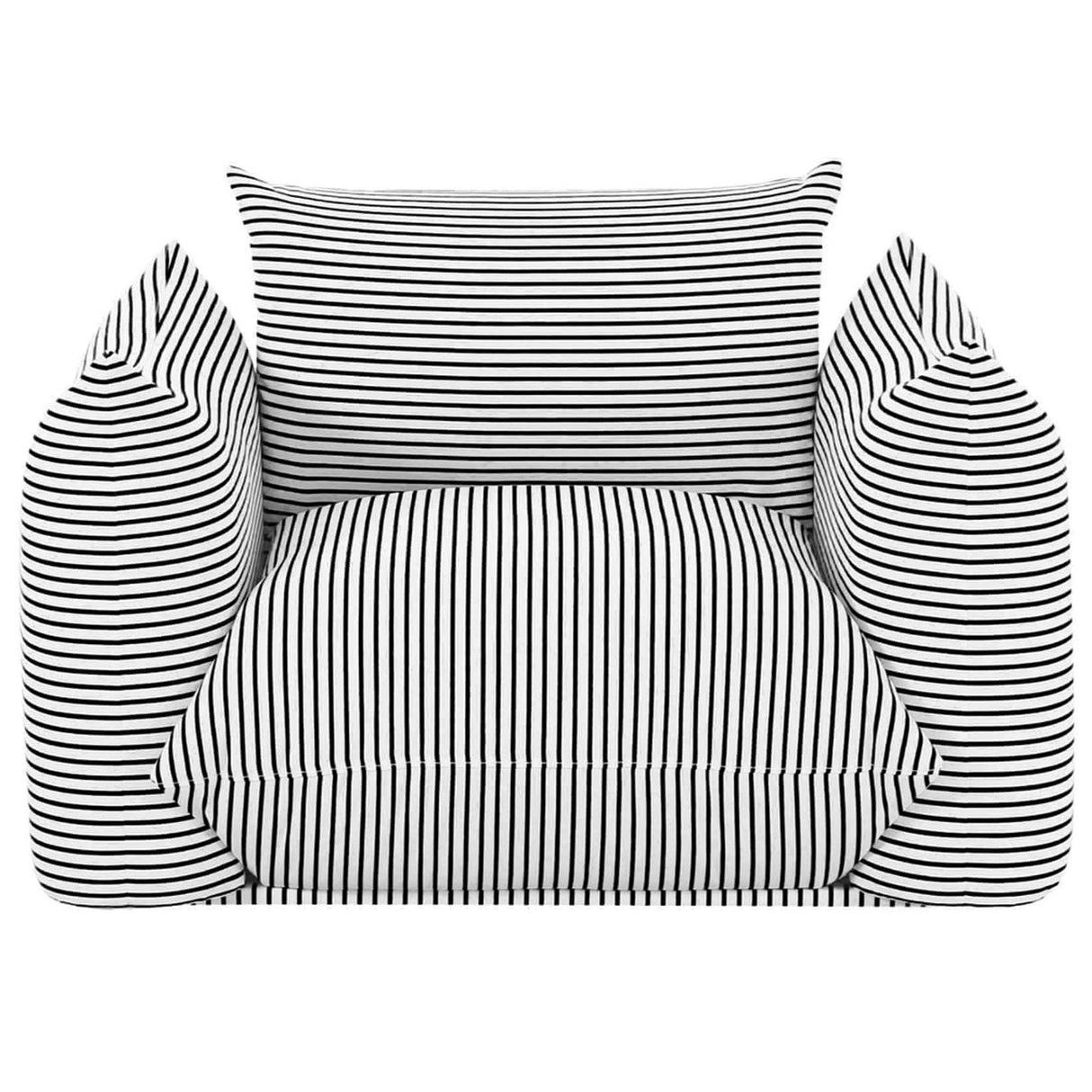 Candelabra Home Saint Tropez Striped Stuffed Indoor/Outdoor Armchair Outdoor Chairs