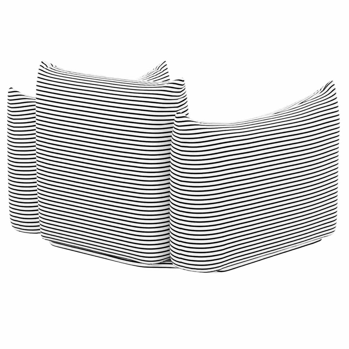 Candelabra Home Saint Tropez Striped Stuffed Indoor/Outdoor Armchair Outdoor Chairs