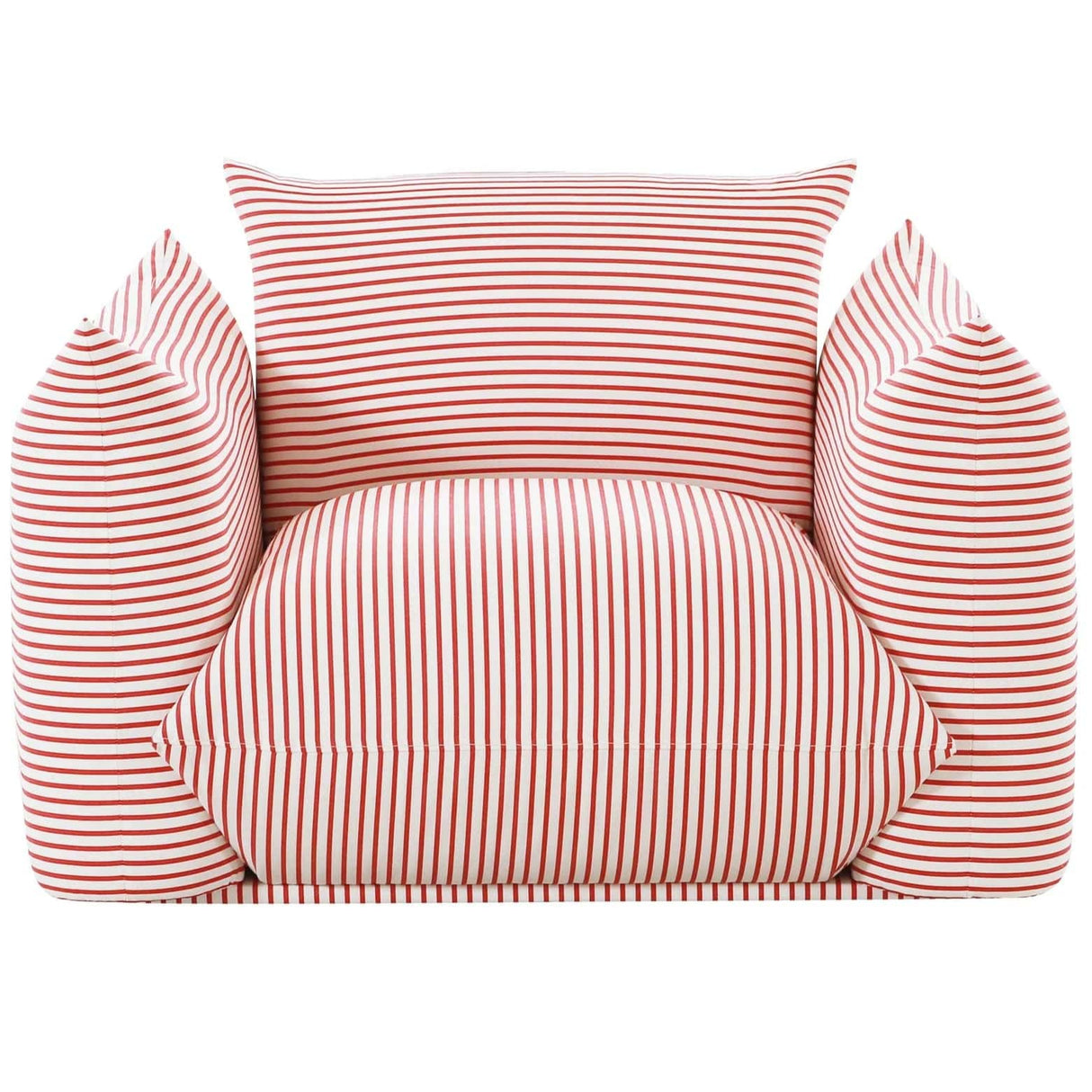 Candelabra Home Saint Tropez Striped Stuffed Indoor/Outdoor Armchair Outdoor Chairs TOV-O68848