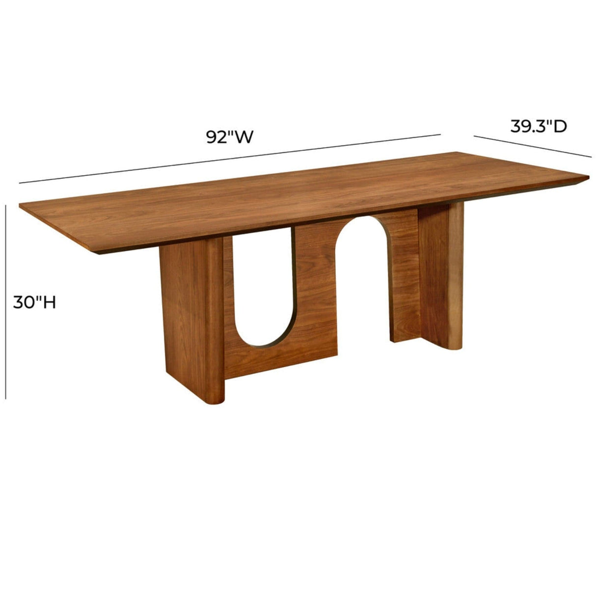 Candelabra Home Satra Walnut Rectangular Dining Table Dining Tables TOV-D68715
