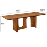 Candelabra Home Satra Walnut Rectangular Dining Table Dining Tables TOV-D68715