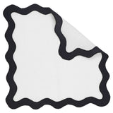 Candelabra Home Scalloped Edge Linen Napkin - Set of 4 Tabletop