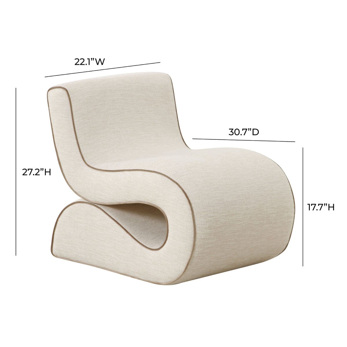 Candelabra Home Senna Accent Chair Curvy Upholstered Chair