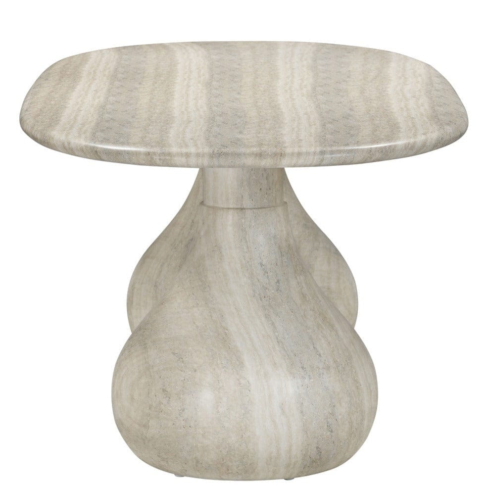 Candelabra Home Smooch Faux Travertine Dining Table Dining Tables TOV-O54286