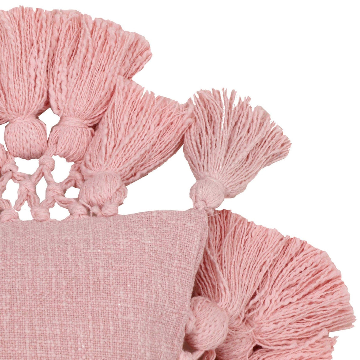 Candelabra Home Stone Washed Cotton Tasseled Pillow Pillow & Decor