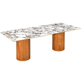 Candelabra Home Tamara Marble Ceramic Rectangular Dining Table Dining Tables TOV-D68680