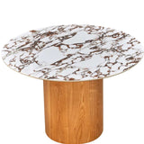 Candelabra Home Tamara Marble Ceramic Round Dinette Table Kitchen & Dining Room Tables TOV-D68681