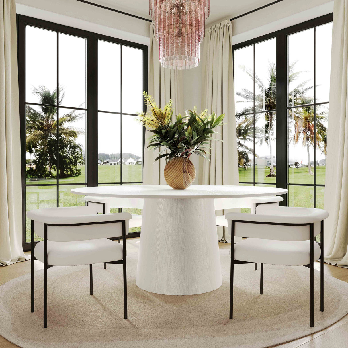 Candelabra Home Taylor Performance Linen Dining Chair Dining Chair