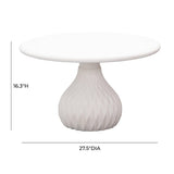 Candelabra Home Tulum Ivory Concrete Indoor/Outdoor Coffee Table Coffee Tables TOV-O44144